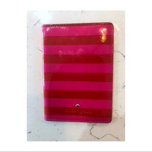 Kate Spade Pink striped passport cover